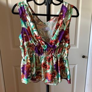 Flower print summer top